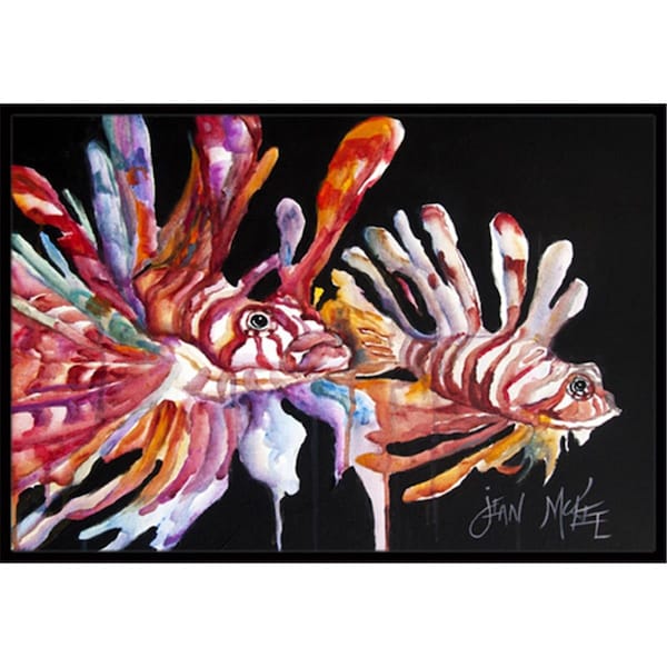 Carolines Treasures Lionfish Indoor and Outdoor Mat- 18 x 27 in. JMK1114MAT - main